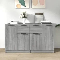 vidaXL Skåp>Skänk 2 delar sonoma 60x30x70 cm konstruerat trä