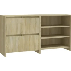 vidaXL Sideboards>Skänk 2 delar sonoma-ek konstruerat trä
