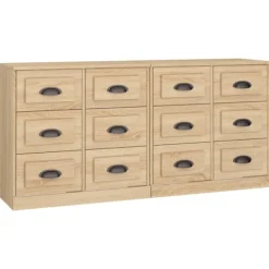 vidaXL Byråer>Skänk 2 delar Sonoma ek konstruerat trä