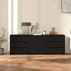 vidaXL Sideboards>Skänk 3 delar konstruerat trä