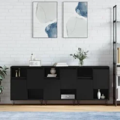 vidaXL Sideboards>Skänk 3 delar konstruerat trä