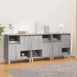vidaXL Sideboards>Skänk 3 st sonoma 60x35x70 cm konstruerat trä