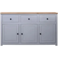 vidaXL Byråer>Skänk 135x40x80 cm massiv furu panama