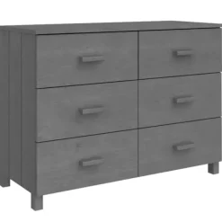 vidaXL Byråer>Skänk HAMAR mörk 113x40x80 cm massiv furu