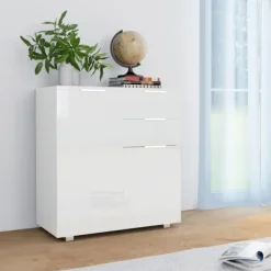 vidaXL Byråer>Skänk högglans 71x35x80 cm spånskiva