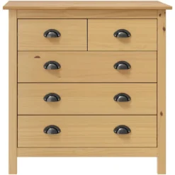 vidaXL Byråer>Skänk Hill 79x40x80 cm massiv furu