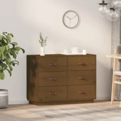 vidaXL Byråer>Skänk honungs 100x40x75 cm massiv furu