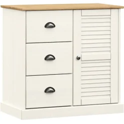 vidaXL Byråer>Skänk med lådor VIGO 78x40x75 cm massiv furu