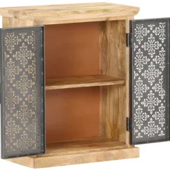 vidaXL Sideboards>Skänk med ståldörrar 60x35x75 cm massivt mangoträ