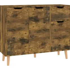 vidaXL Sideboards>Skänk rökfärgad ek 90x30x72 cm konstruerat trä