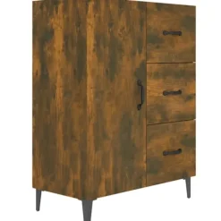 vidaXL Skåp>Skänk rökfärgad ek 69,5x34x90 cm konstruerat trä