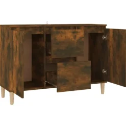 vidaXL Sideboards>Skänk rökfärgad ek 101x35x70 cm konstruerat trä