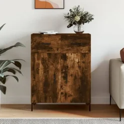 vidaXL Sideboards>Skänk rökfärgad ek 69,5x34x90 cm konstruerat trä