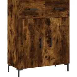 vidaXL Sideboards>Skänk rökfärgad ek 69,5x34x90 cm konstruerat trä