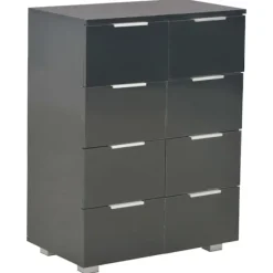 vidaXL Byråer>Skänk högglans 60x35x80 cm konstruerat trä