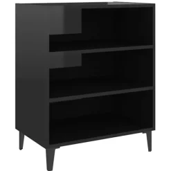 vidaXL Hyllor>Skänk högglans 57x35x70 cm spånskiva