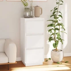 vidaXL Byråer>Skänk 32x34x75 cm massiv furu