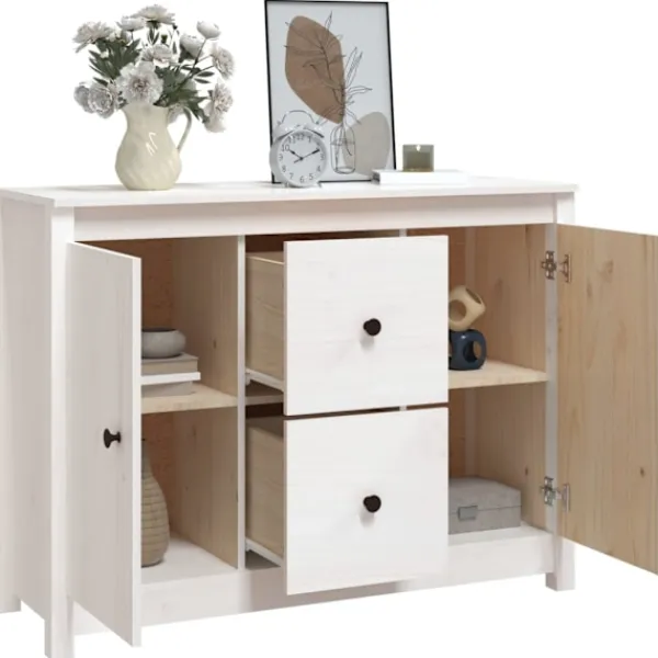 vidaXL Byråer>Skänk 100x35x74 cm massiv furu