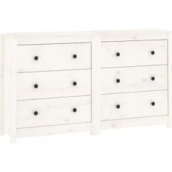 vidaXL Byråer>Skänk 140x35x80 cm massiv furu