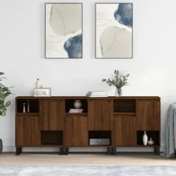 vidaXL Sideboards>Skänkar 3 st ek konstruerat trä