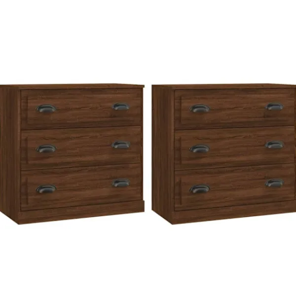 vidaXL Byråer>Skänkar 2 st ek konstruerat trä