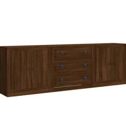 vidaXL Sideboards>Skänkar 3 st ek konstruerat trä