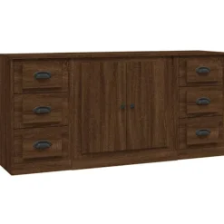 vidaXL Sideboards>Skänkar 3 st ek konstruerat trä