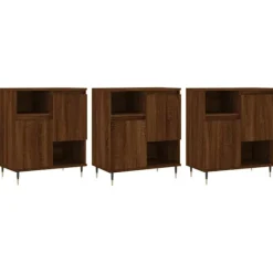 vidaXL Sideboards>Skänkar 3 st ek konstruerat trä