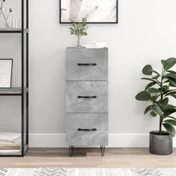 vidaXL Byråer>Skåp betong 34,5x34x90 cm konstruerat trä