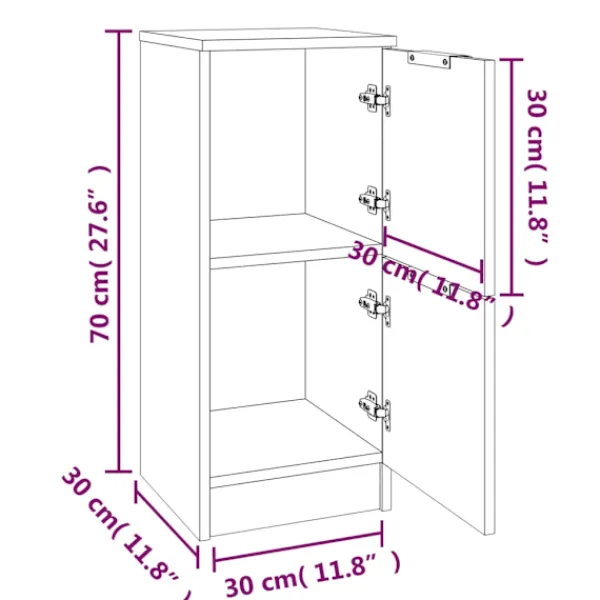 vidaXL Byråer>Skåp 30x30x70 cm konstruerat trä