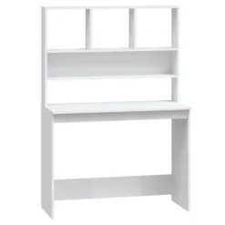 vidaXL Kontorsmöbler>Skrivbord med hyllor 102x45x148 cm konstruerat trä
