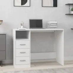 vidaXL Kontorsmöbler>Skrivbord med lådor 102x50x76 cm konstruerat trä