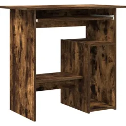 vidaXL Kontorsmöbler>Skrivbord rökfärgad ek 80x45x74 cm konstruerat trä