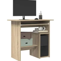 vidaXL Kontorsmöbler>Skrivbord sonoma-ek 80x45x74 cm konstruerat trä