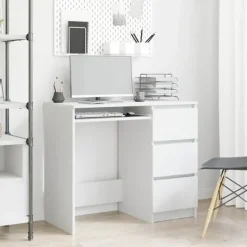 vidaXL Kontorsmöbler>Skrivbord 90x45x76 cm konstruerat trä