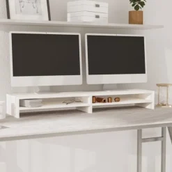 vidaXL Hyllor>Skärmställ 100x24x13 cm massiv furu