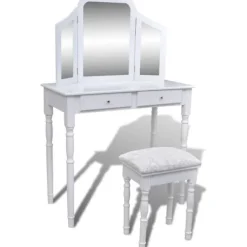 vidaXL Sminkbord>Sminkbord Alexandra inklusive pall