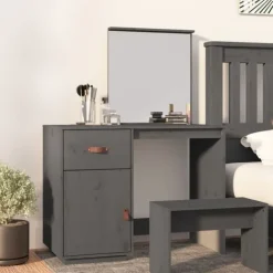 vidaXL Sminkbord>Sminkbord 95x50x134 cm massiv furu