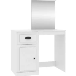 vidaXL Sminkbord>Sminkbord med spegel 90x50x132,5cm konstruerat trä