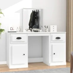 vidaXL Sminkbord>Sminkbord med spegel 130x50x132,5 cm