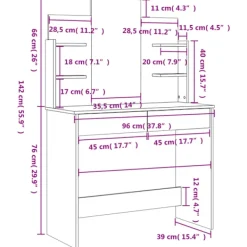 vidaXL Sminkbord><noscript><img width=
