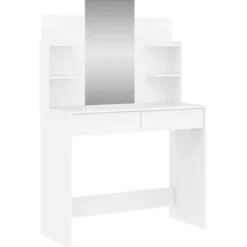 vidaXL Sminkbord>Sminkbord med spegel 96x39x142 cm
