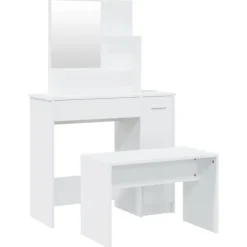 vidaXL Sminkbord>Sminkbord set 86,5x35x136 cm
