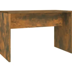 vidaXL Sminkbord>Sminkpall rökfärgad ek 70x35x45 cm konstruerat trä