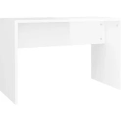 vidaXL Sminkbord>Sminkpall högglans 70x35x45 cm konstruerat trä