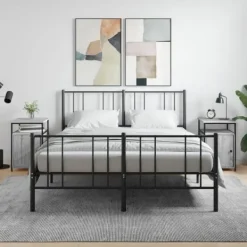 vidaXL Sängar>Sängbord 2 st sonoma 40x42x60 cm konstruerat trä