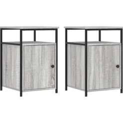 vidaXL Sängar>Sängbord 2 st sonoma 40x42x60 cm konstruerat trä