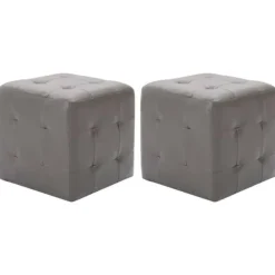 vidaXL Sittpuffar>Sängbord 2 st 30x30x30 cm konstläder