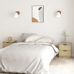 vidaXL Sängar>Sängbord 2 st sonoma-ek 40x40x50 cm spånskiva