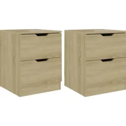 vidaXL Sängar>Sängbord 2 st sonoma-ek 40x40x50 cm spånskiva